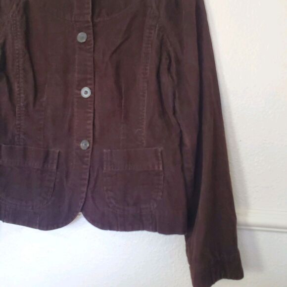 Willi Smith Corduroy Jacket Blazer Womens M Pockets Autumn Vintage 70s 80s - Picture 5 of 16